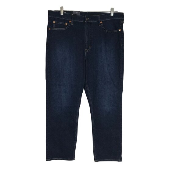 GAP - WOMEN'S 33 /16 SHORT - BLUE DENIM SLIM HIGH-RISE STRETCH JEANS - Picture 1 of 10